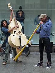 Image showing Barcelona april 2012, street musicians