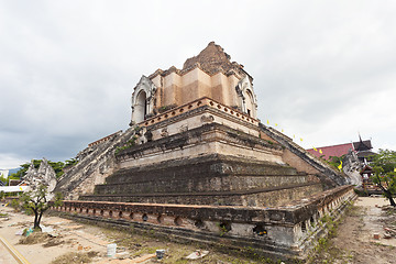 Image showing Wat Chedi Luang temple in Chiang Mai, Thailand.
