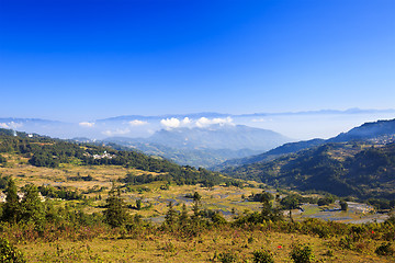 Image showing Autumn landscape at rice terraces