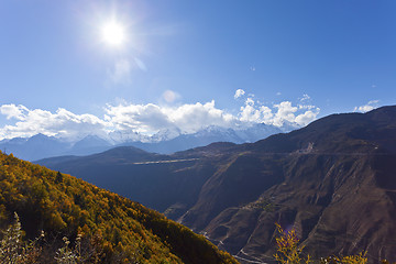 Image showing Snow mountain landscape 