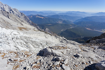 Image showing Glacier inside the snowy mountains
