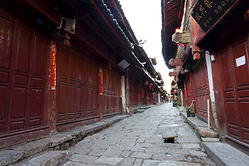 Image showing Lijiang old town at morning, China.