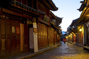 Image showing Lijiang old town at morning, China.