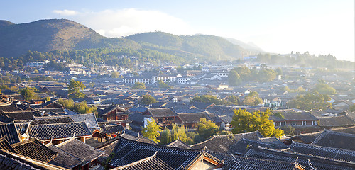 Image showing Lijiang old town at morning, China.