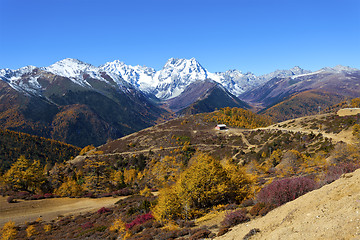 Image showing Haba snow mountain landscape in China at autumn