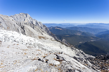 Image showing Glacier inside the snowy mountains
