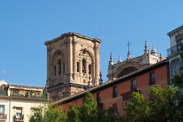 Image showing Belfry of the cathedral of Granada, Spain