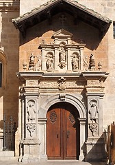 Image showing Side entrance to the cathedral of Granada, Spain