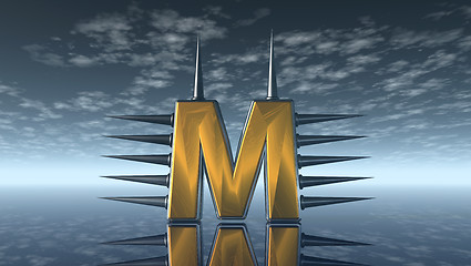 Image showing prickles letter m