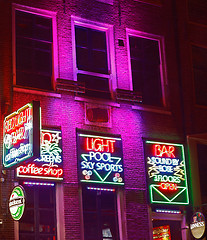 Image showing Red Light Bar in Amsterdam