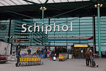 Image showing Main Entrance in Schiphol Airport- Amsterdam