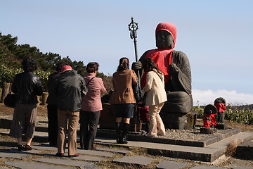 Image showing Group of Buddhist belivers