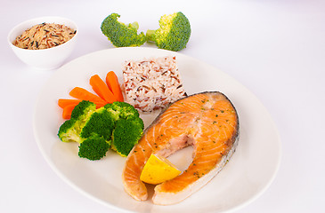 Image showing Grilled salmon