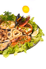 Image showing Parrillada de pescado y marisco