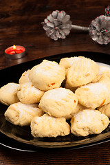 Image showing Polvorones with Christmas decoration