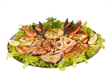 Image showing Parrillada de pescado y marisco