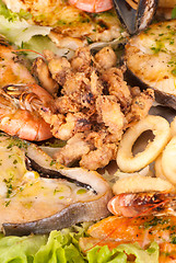 Image showing Grilled seafood