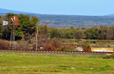 Image showing Windmill water pump