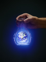 Image showing Earth in a bottle