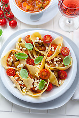 Image showing Pasta with vegetable stew