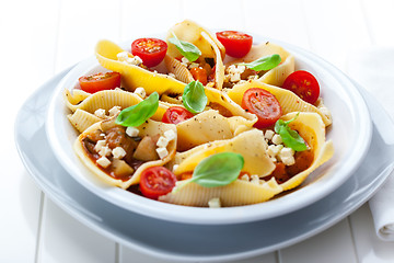 Image showing Pasta with vegetable stew