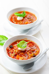 Image showing Minestrone soup