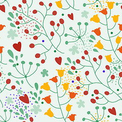 Image showing Foral seamless pattern in vector