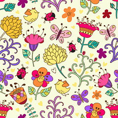 Image showing Floral seamless pattern in vector