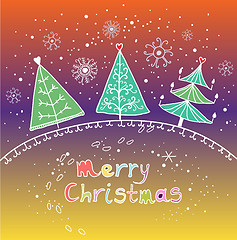 Image showing Cartoon Christmas background