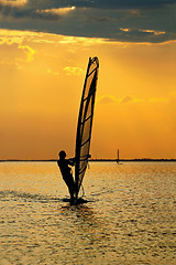 Image showing Man windsurfer