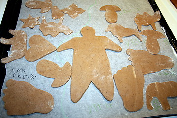 Image showing Christmas gingersnaps