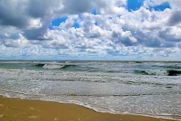 Image showing sky over the stormy sea