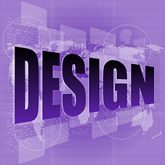 Image showing words design on digital screen, information technology concept