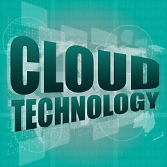 Image showing words cloud technology on digital screen, information concept