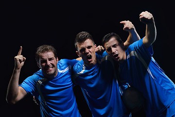 Image showing soccer players celebrating victory