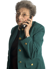 Image showing senior woman on phone