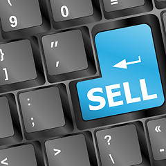 Image showing sell written on keyboard showing business or finance concept