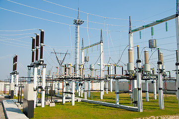 Image showing general view to high-voltage substation