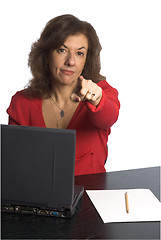 Image showing woman at desk