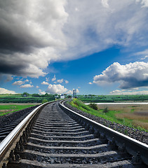 Image showing railroad to horizon