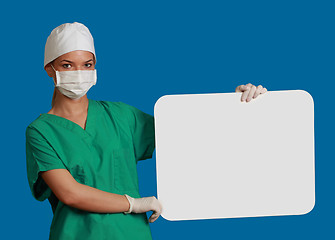 Image showing Doctor with a Blank Board