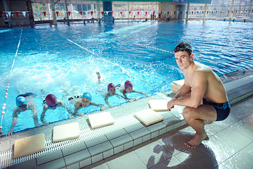 Image showing happy child on swimming pool