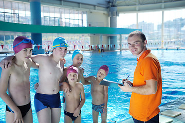 Image showing happy child on swimming pool