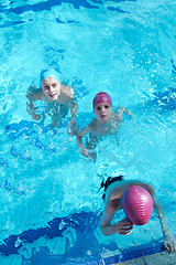 Image showing happy child on swimming pool