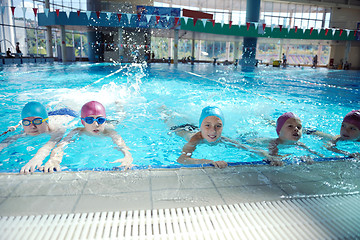 Image showing happy child on swimming pool