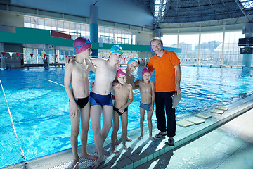 Image showing happy child on swimming pool