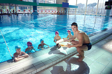 Image showing happy child on swimming pool