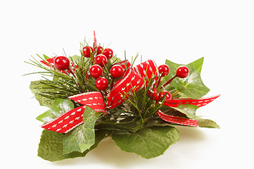 Image showing christmas decoration on white background 