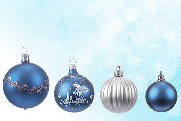 Image showing collection of christmas balls