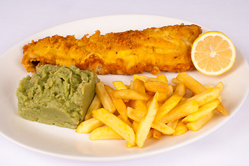 Image showing Hearty fish and chips